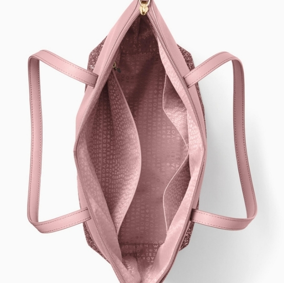 🍒NWT🍒 KATE SPADE GLITTER DIPPED ZIP TOP TOTE - Picture 8 of 8